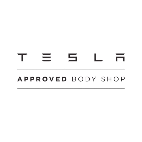 tesla certified collision repair logo