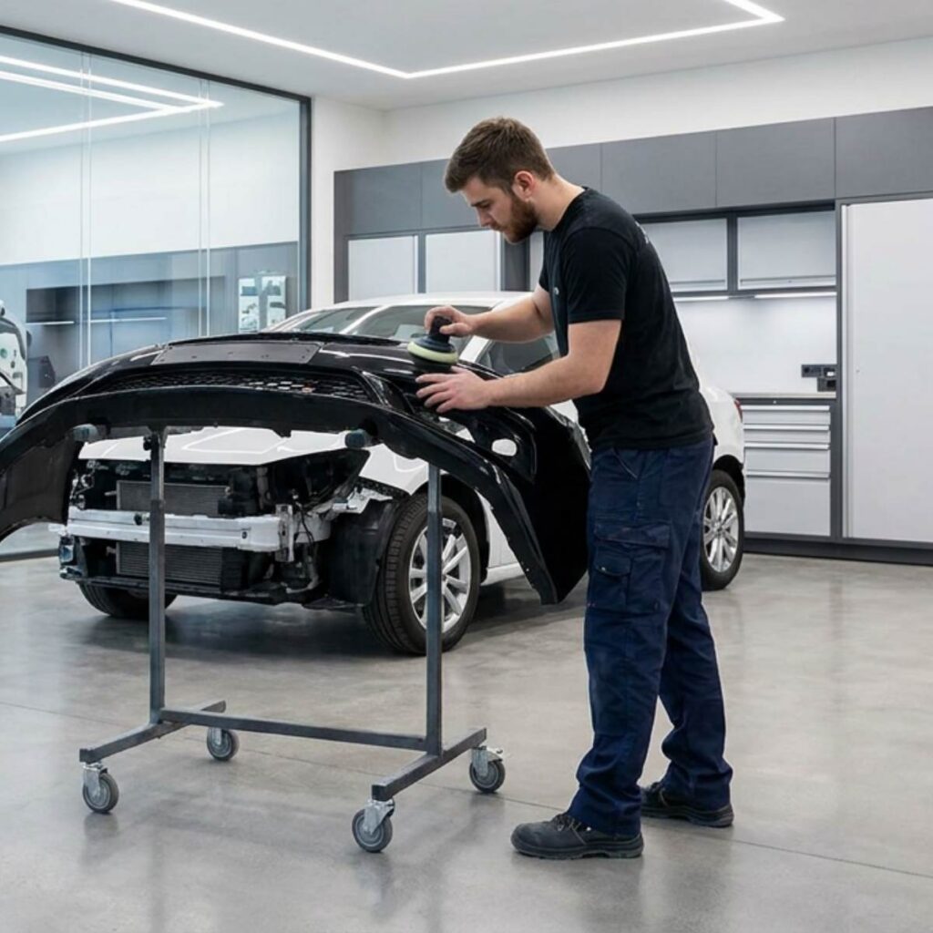 collision repair to bumper